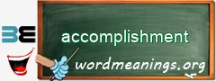 WordMeaning blackboard for accomplishment